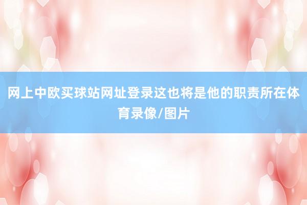 网上中欧买球站网址登录这也将是他的职责所在体育录像/图片