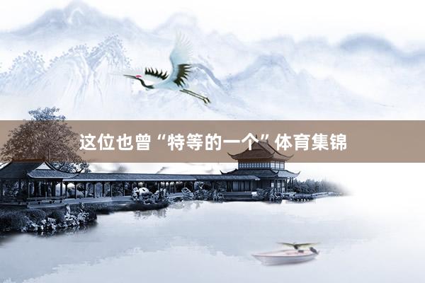 这位也曾“特等的一个”体育集锦